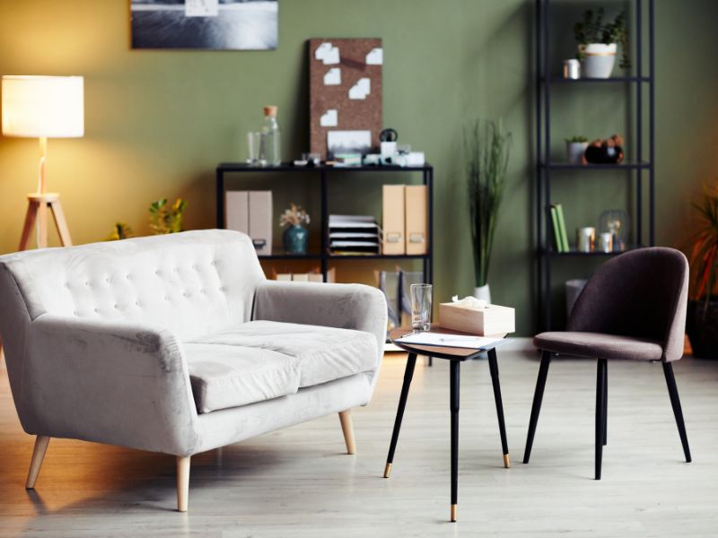 Calm counseling office designed to support feeling safe in therapy